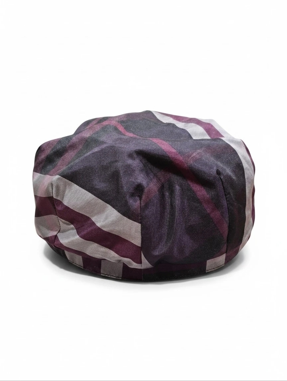 Burberry Newsboy Cap in Nova Check Plum and Gray - Picture 6 of 8